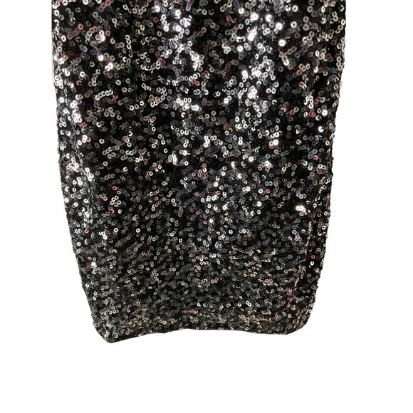 IRIS Women's Medium Black Silver Dress Adjustable Straps Sequin Spaghetti Strap - Picture 11 of 11
